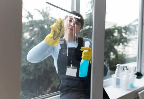 Nettoyage de vitres intérieures et extérieures aux Pineaux